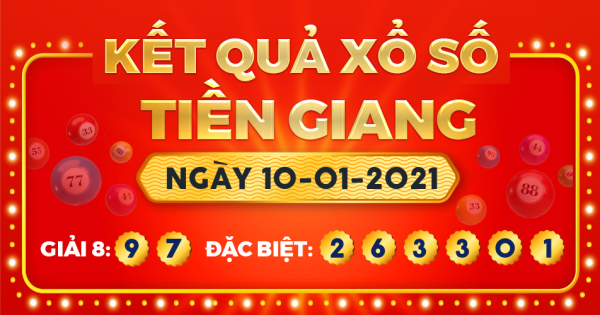 Kết quả xổ số Tiền Giang ngày 10/1/2021