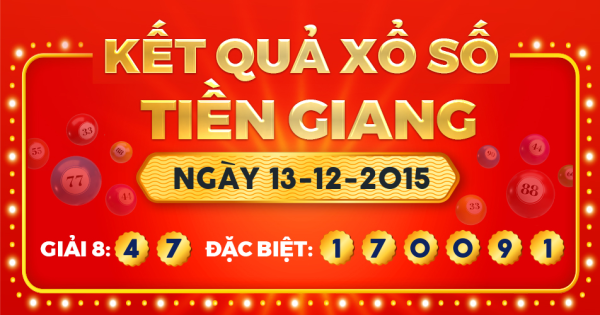 Kết quả xổ số Tiền Giang ngày 13/12/2015