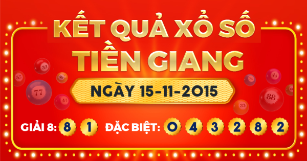Kết quả xổ số Tiền Giang ngày 15/11/2015