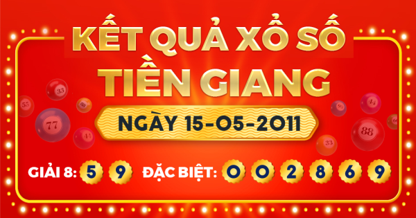 Kết quả xổ số Tiền Giang ngày 15/5/2011
