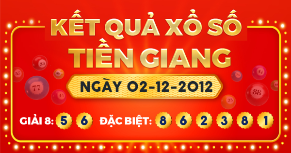 Kết quả xổ số Tiền Giang ngày 2/12/2012