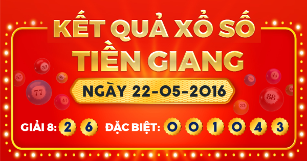 Kết quả xổ số Tiền Giang ngày 22/5/2016