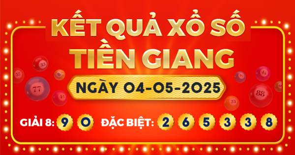Kết quả xổ số Tiền Giang ngày 4/5/2025